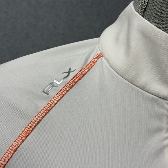 RLX Ralph Lauren TPC Sawgrass Quarter Zip Performance Top White Orange Women S - Picture 4 of 12